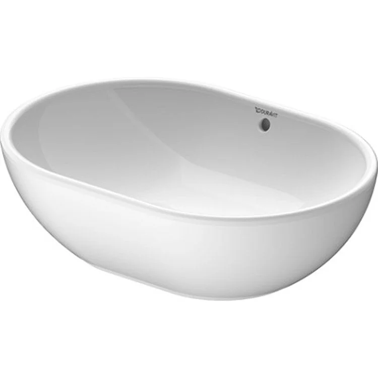 Lavatory Sink Foster with Overflow & WonderGliss Surface Treatment 14 x 19-1/2 Inch Oval 6-3/4 Inch