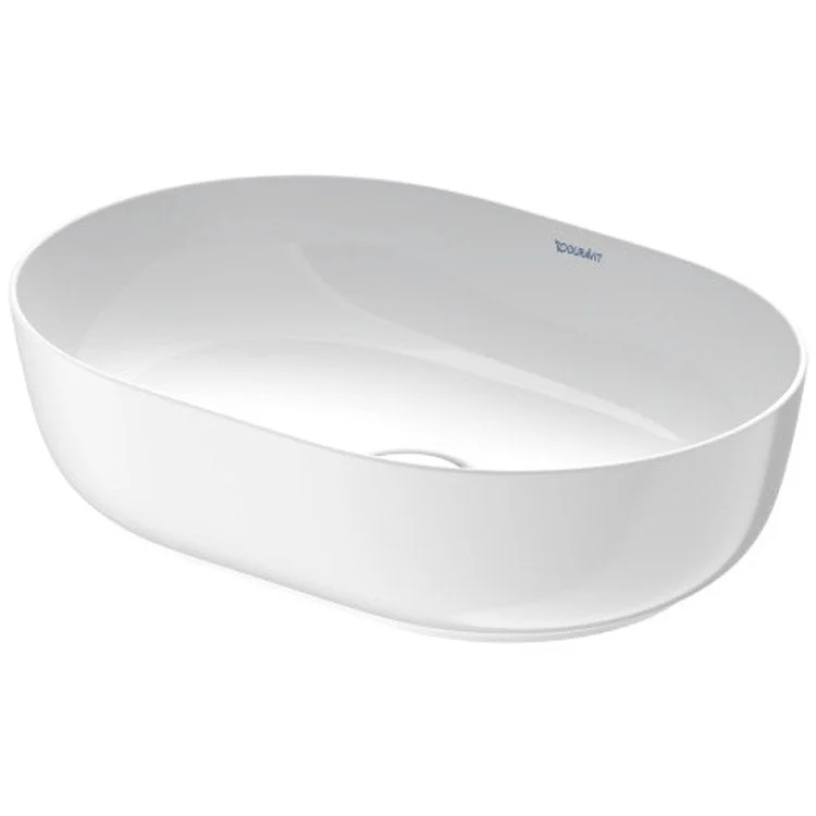 Lavatory Sink Luv Ground Less Overflow 13-3/4 x 19-1/4 Inch Oval White/White Satin Matte