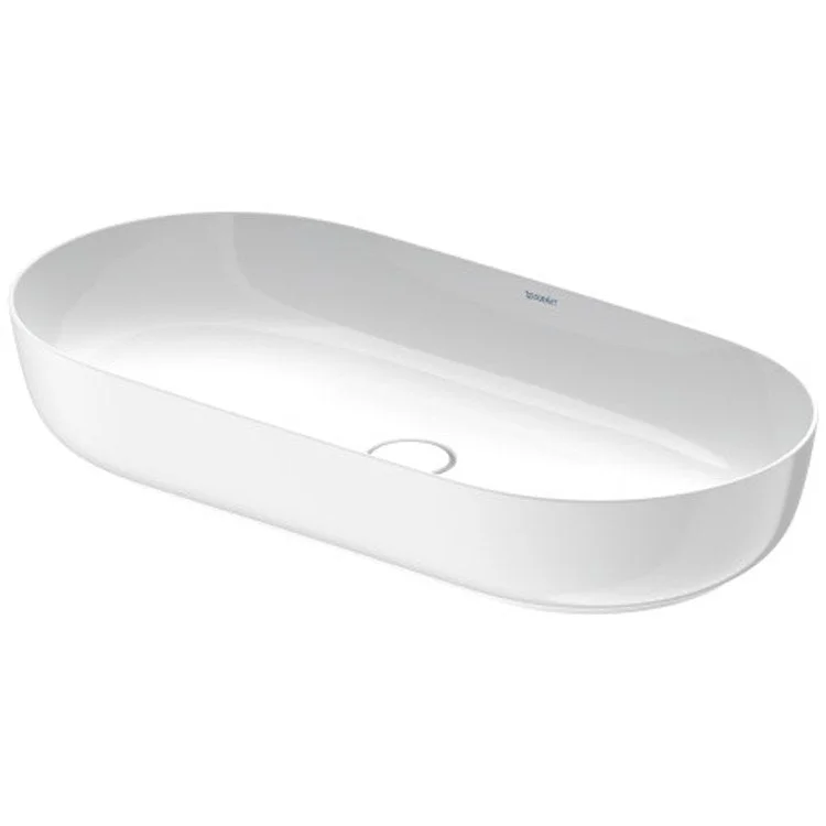 Lavatory Sink Luv Above Counter WonderGliss Less Overflow 31-1/2 x 15-3/4 Inch Oval White/Sand Satin Matte