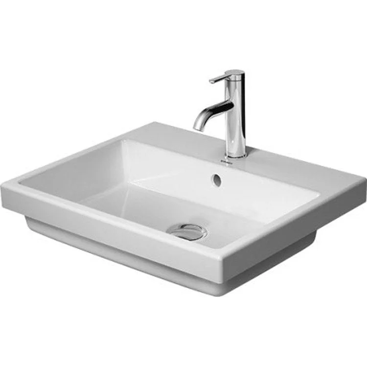 Lavatory Sink Vero Air Drop-In with Overflow & WonderGliss Surface Treatment 17-7/8 x 21-5/8 Inch Rectangle 1 Hole