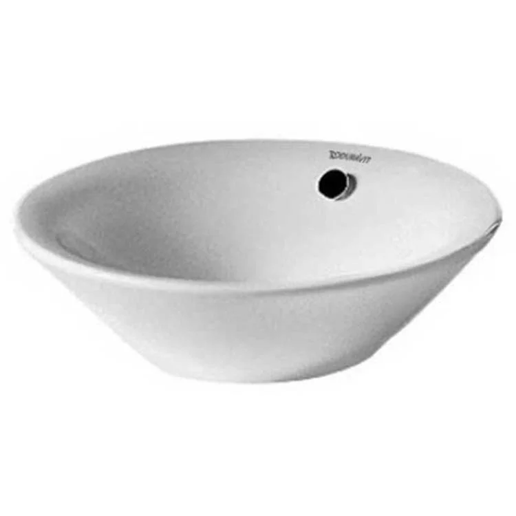 Lavatory Sink Starck 1 Above Counter with Overflow 13 Inch Round White