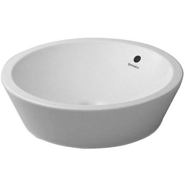 Lavatory Sink Starck 1 Above Counter with Overflow Round White