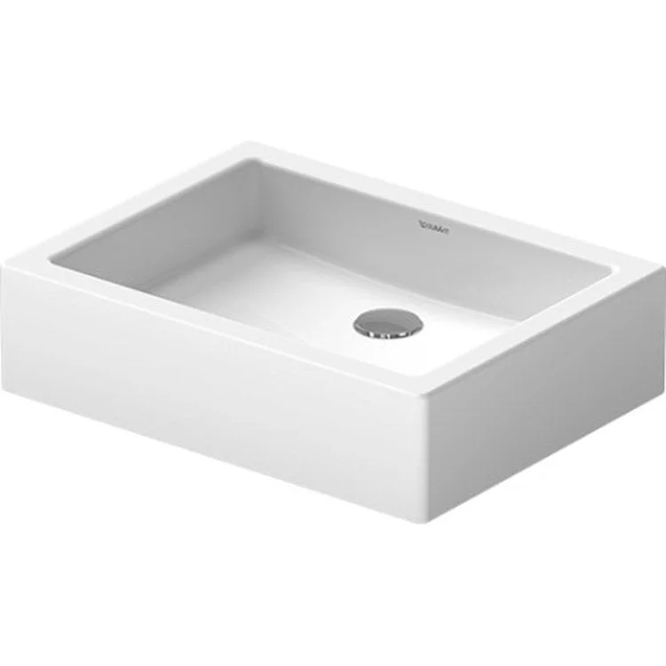 Lavatory Sink Vero Ground Less Overflow 19-5/8 x 15 Inch Rectangle White