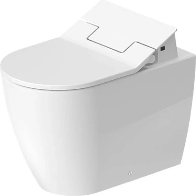 Toilet Bowl ME by Starck Elongated Back to Wall HygieneGlaze 1 Piece White 15-3/4 Inch 1.28 Gallon per Flush Ceramic