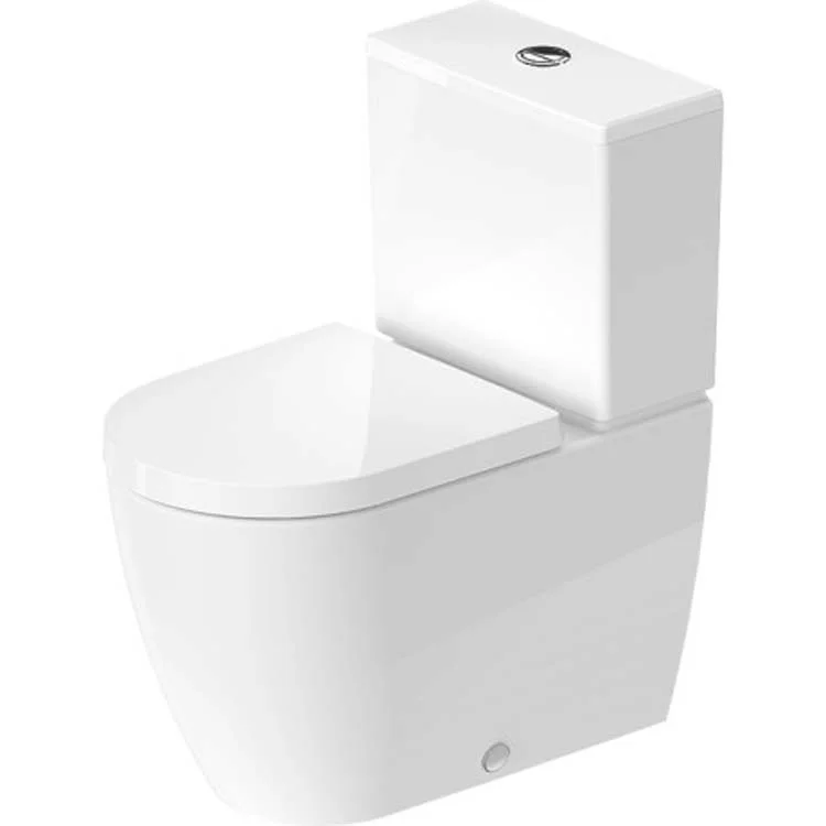 Toilet ME by Starck 1 Piece Close Coupled HygieneGlaze Less Tank White Elongated 16-3/8 Inch 1.28 Gallons per Flush