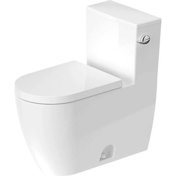 Toilet ME by Starck 1 Piece WonderGliss Surface Treatment Rimless White Elongated 28-7/8 Inch 1.28 Gallon per Flush 12 Inch Rough-In Ceramic Single Left