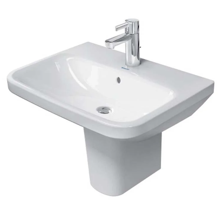 Lavatory Sink DuraStyle Wall Mount with Overflow & WonderGliss Surface Treatment 17-3/8 x 23-5/8 Inch 7-7/8 Inch Spread Rectangle White 3 Hole