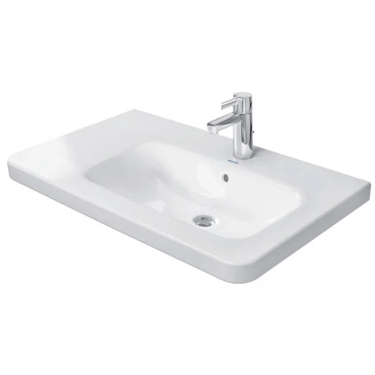 Lavatory Sink DuraStyle Wall Mount Right with Overflow 18-7/8 x 31-1/2 Inch Rectangle White 1 Hole