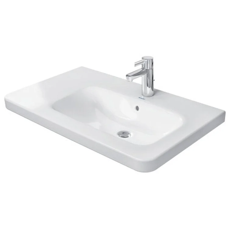 Lavatory Sink DuraStyle Wall Mount Right with Overflow 18-7/8 x 31-1/2 Inch 7-7/8 Inch Spread Rectangle White 3 Hole