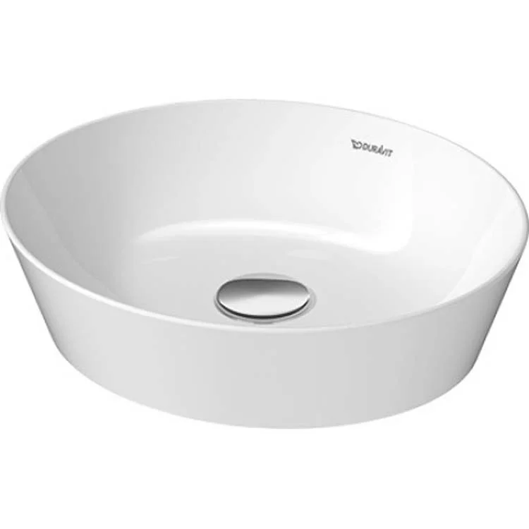 Lavatory Sink Cape Cod Above Counter Less Overflow 15-3/4 x 14-1/8 Inch Oval White Satin Matte