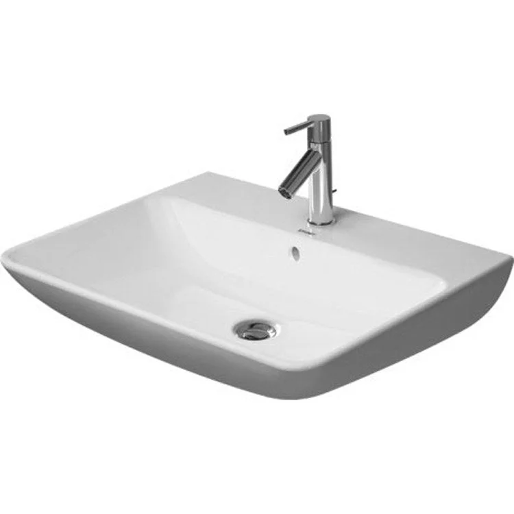 Lavatory Sink ME by Starck Wall Mount with Overflow 25-5/8 x 19-1/4 Inch Rectangle White 1 Hole