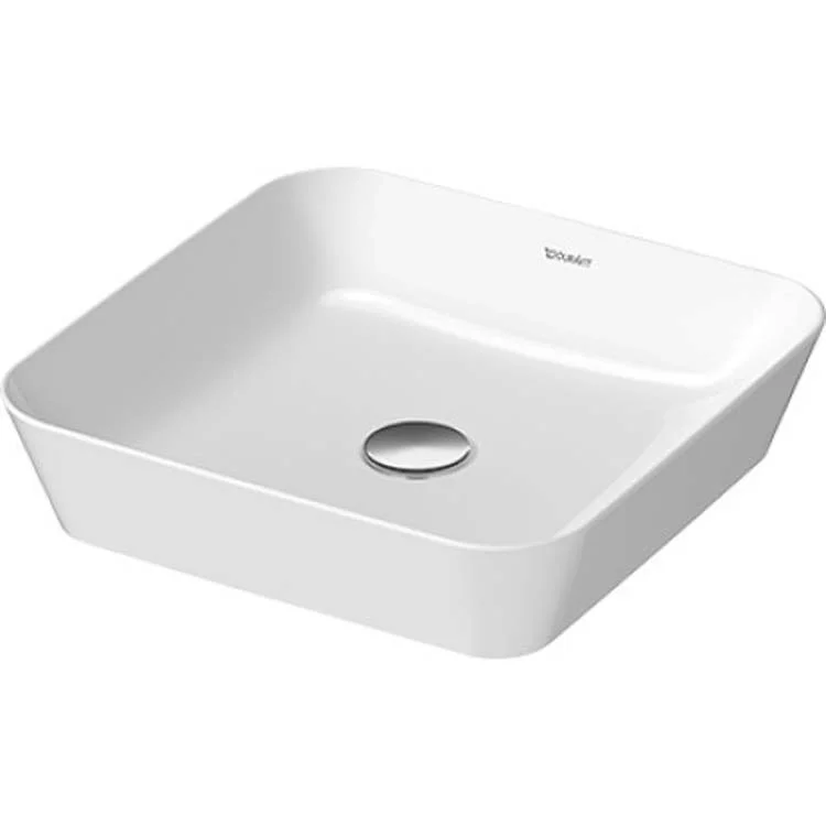 Lavatory Sink Cape Cod Above Counter WonderGliss Surface Treatment Less Overflow 16-7/8 x 16-7/8 Inch Square White/White Satin Matte