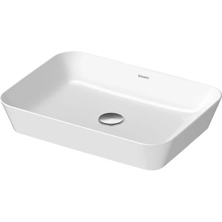 Lavatory Sink Cape Cod Above Counter Less Overflow 15-3/4 x 21-5/8 Inch Rectangle White Satin Matte