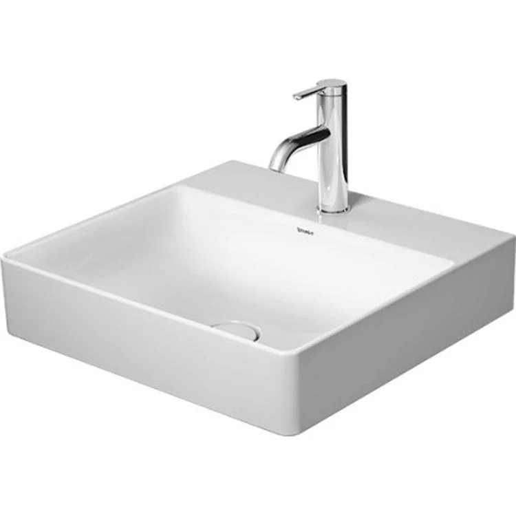 Lavatory Sink DuraSquare Wall Mount WonderGliss Surface Treatment Less Overflow 18-1/2 x 19-5/8 Inch Rectangle White