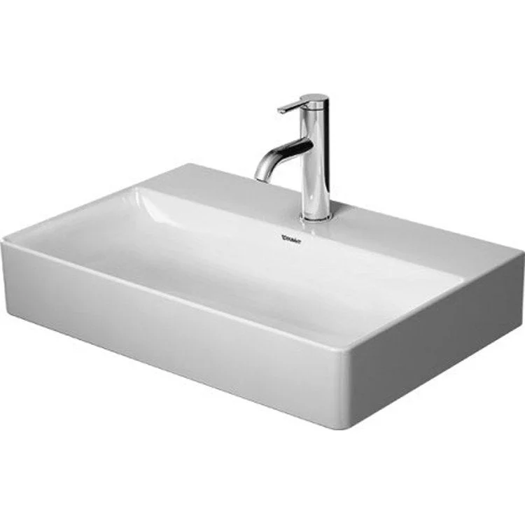 Lavatory Sink DuraSquare WonderGliss Surface Treatment Less Overflow 15-3/4 x 23-5/8 Inch Rectangle White