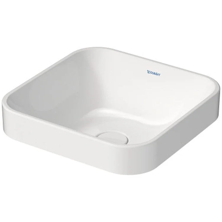 Lavatory Sink Happy D.2 Plus Ground Less Overflow 15-3/4 x 15-3/4 Inch Square White