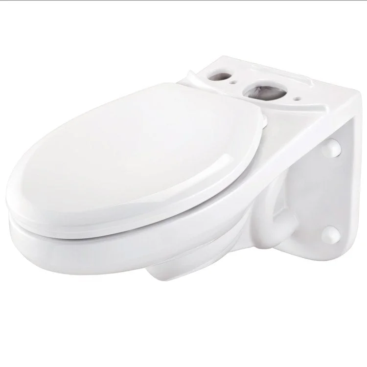 Toilet Bowl Maxwell Compact Elongated Wall Hung Back Outlet White 1.28 Gallons Per Flush