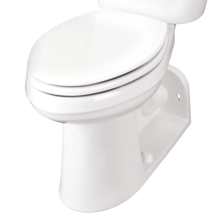 Toilet Bowl Compact Elongated Floor Mounted Back Outlet White ADA 1.28 Gallons Per Flush