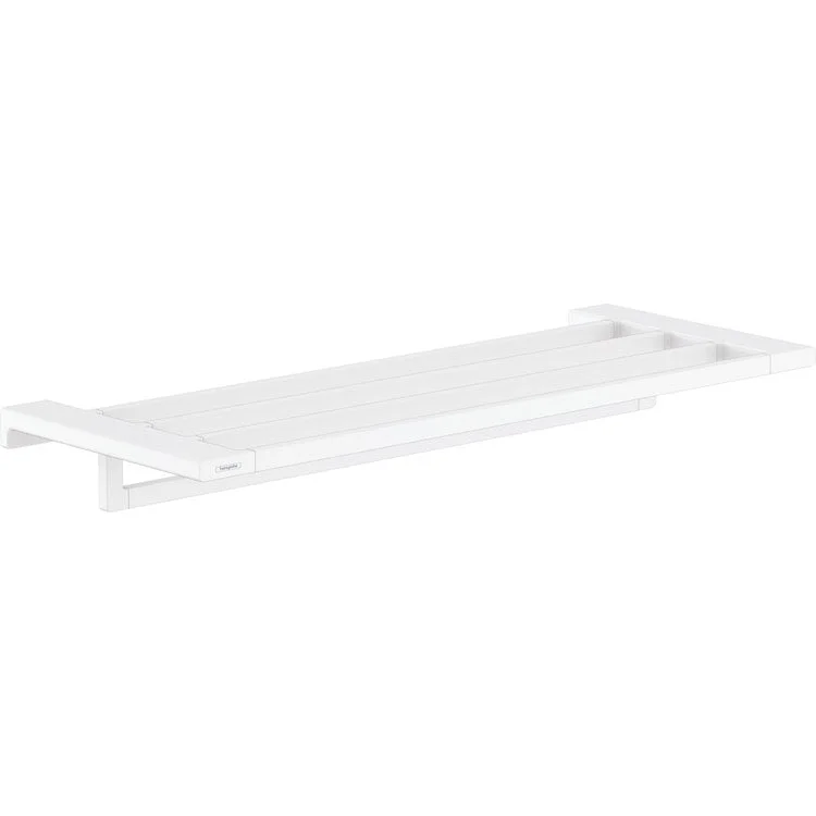 Towel Rack AddStoris with Towel Bar Matte White Metal 9-3/4 Inch Wall Mount 25-1/2 Inch