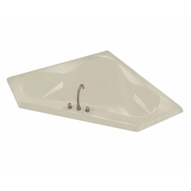 Tub Tryst 59 x 59 Inch Corner Center Bone Acrylic