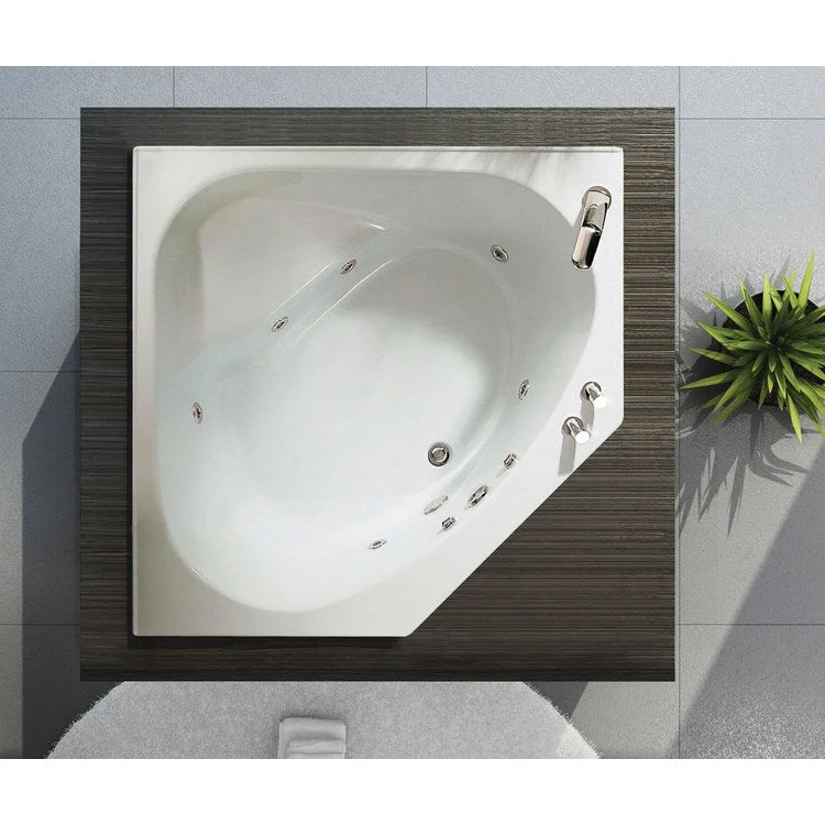 Tub Tandem II 60L x 60W Inch Corner Center White Acrylic