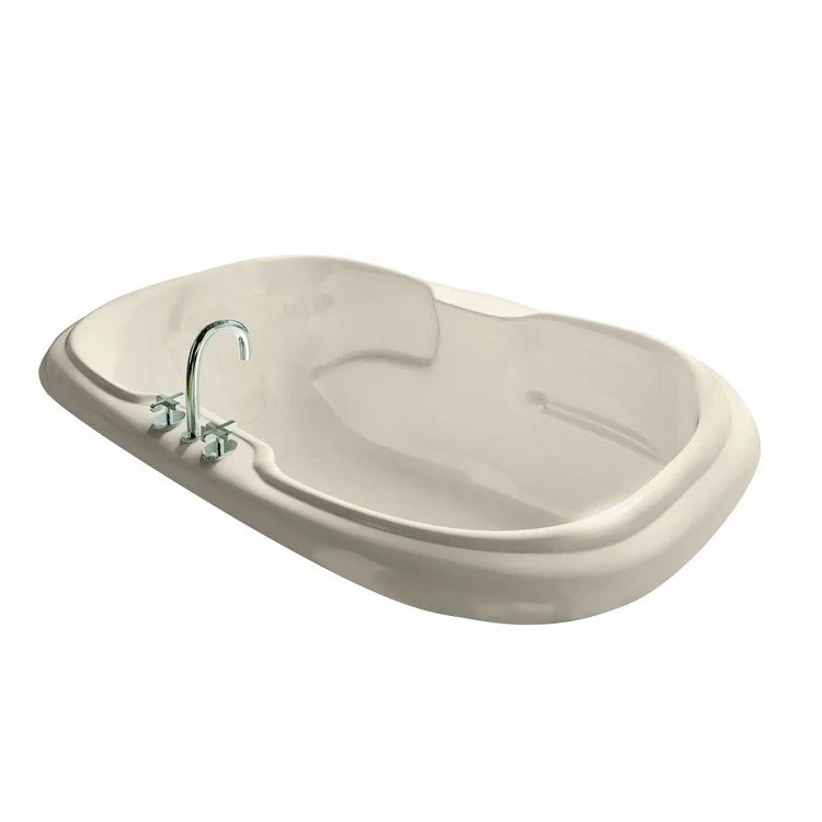 Tub Calla 66 x 42 Inch Drop-In Center Bone Acrylic