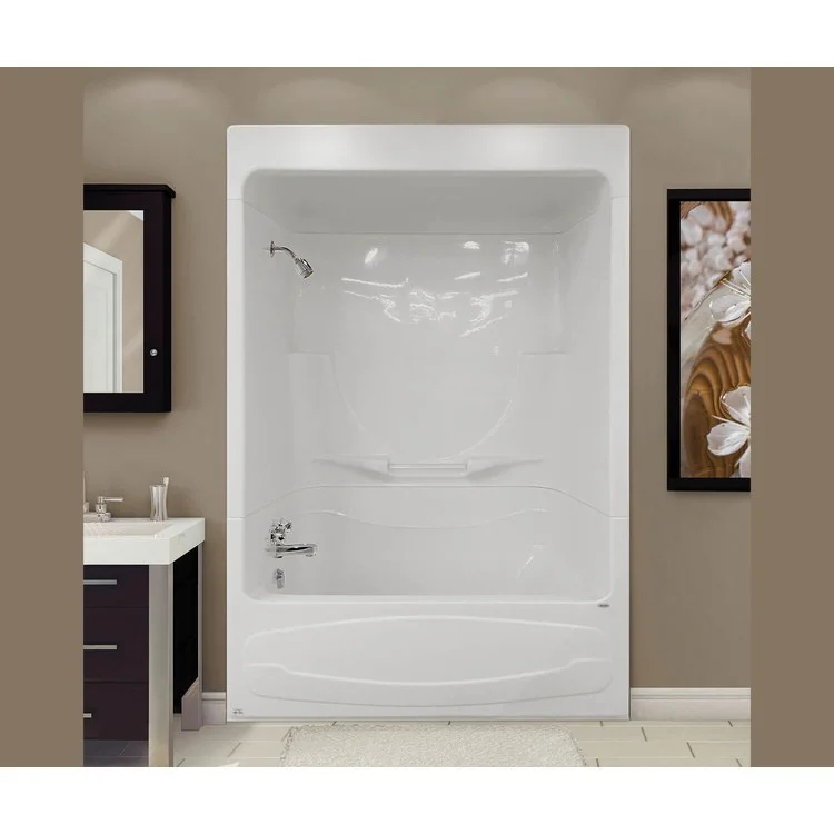 Tub Figaro I 59L x 33W Inch Alcove Left Hand White Acrylic