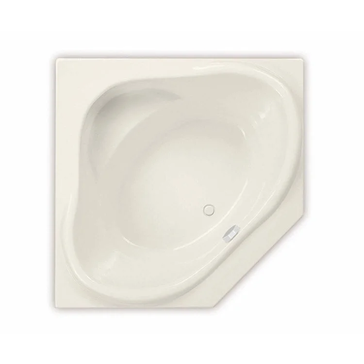 Tub Nancy 54L x 54W Inch Corner 10 Microjets Center Biscuit Acrylic