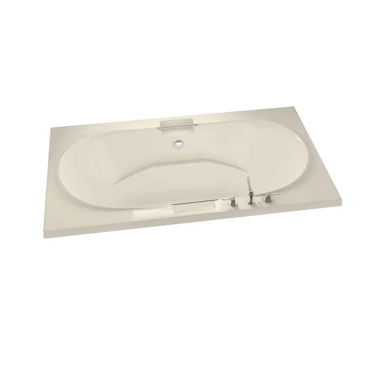 Tub Antigua 72 x 42 Inch Drop-In 10 Microjets Center Bone Acrylic