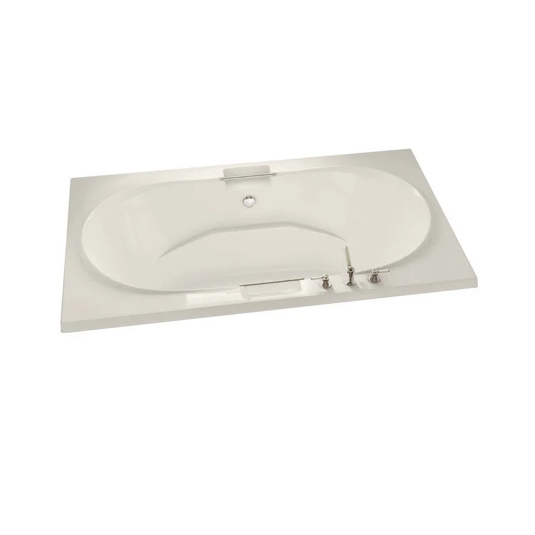 Tub Antigua 72 x 42 Inch Drop-In 10 Microjets Center Biscuit Acrylic