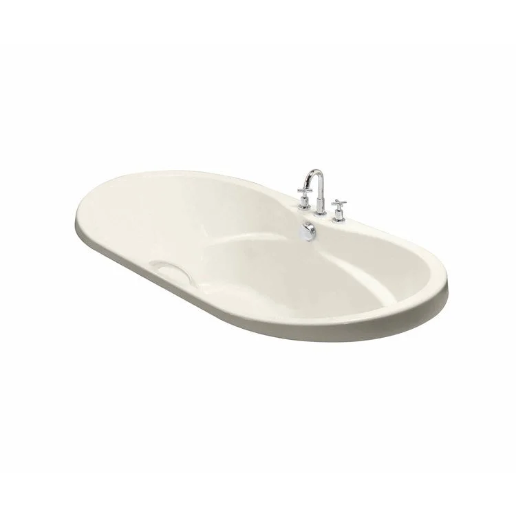 Tub Living 72L x 42W Inch Drop-In Center Biscuit Acrylic