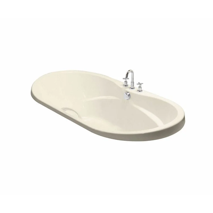 Tub Living 72L x 36W Inch Drop-In Center Bone Acrylic