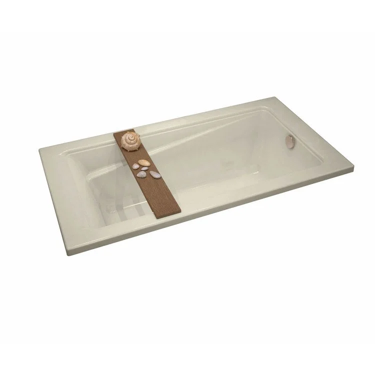 Tub New Town 60L x 32W Inch Drop-In Aerosens End Bone Acrylic