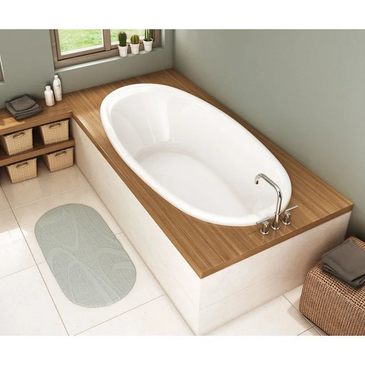 Tub Saturna 60L x 36W Inch Drop-In Center White Acrylic