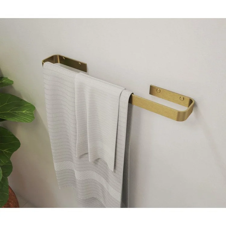 Towel Bar Odile Suite 18 Inch Single Brushed Gold Brass Wall Mount