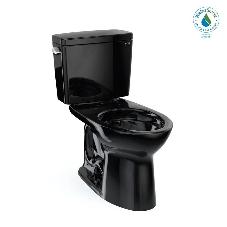 Toilet Drake 2 Pieces Ebony Elongated ADA 29 Inch 1.28 Gallons per Flush Left Hand Chrome Less Seat