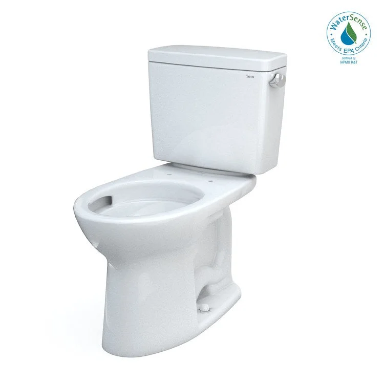 Toilet Drake 2 Pieces Universal Height Cotton Elongated ADA 30-1/8 Inch 1.28 Gallons per Flush 10 Inch Rough Right Hand Chrome Less Seat