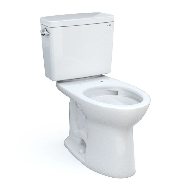 Toilet Drake 2 Pieces Universal Height Cotton Elongated ADA 30-1/8 Inch 1.6 Gallons per Flush 10 Inch Rough Left Hand Chrome Less Seat