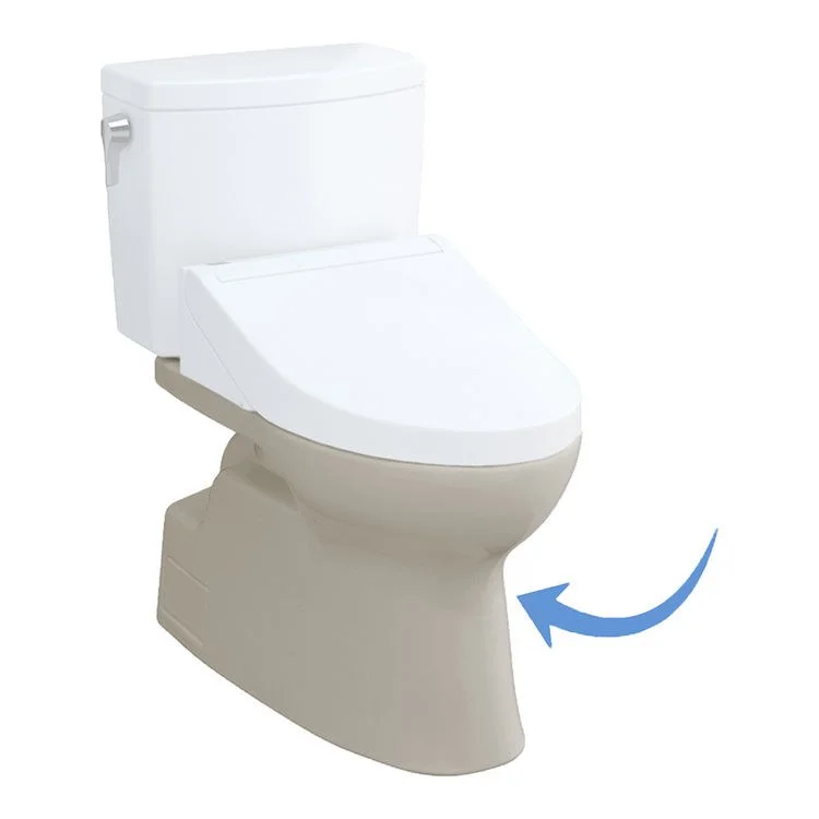 Toilet Bowl Vespin II Elongated Washlet Ready Bone ADA