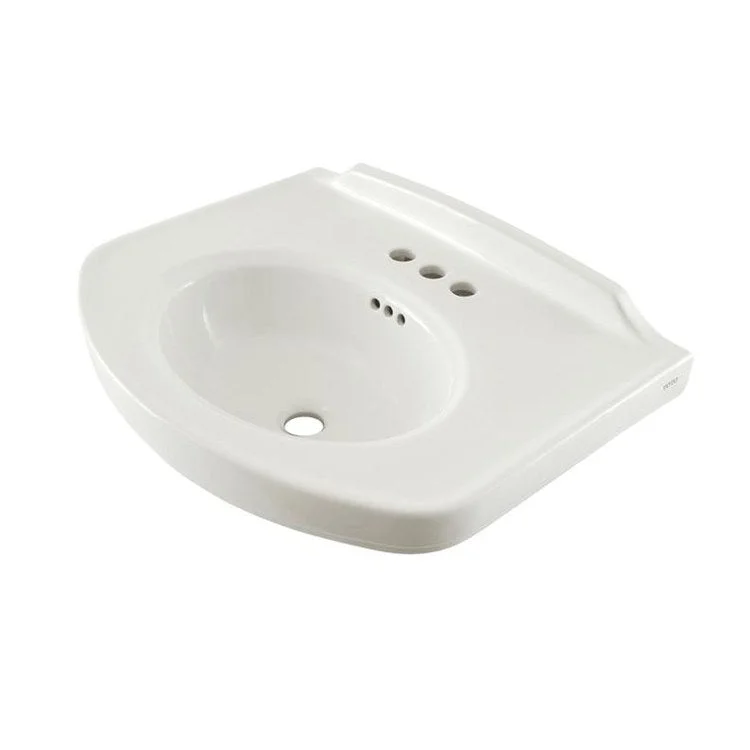 Pedestal Lavatory Dartmouth 24-1/4 x 18-1/4 Inch Cotton Rear Overflow Rectangle