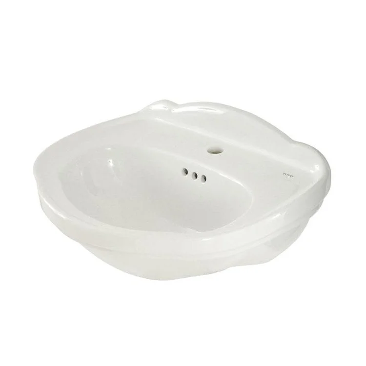 Pedestal Lavatory Whitney 25 x 19 Inch Cotton Rear Overflow Round Front