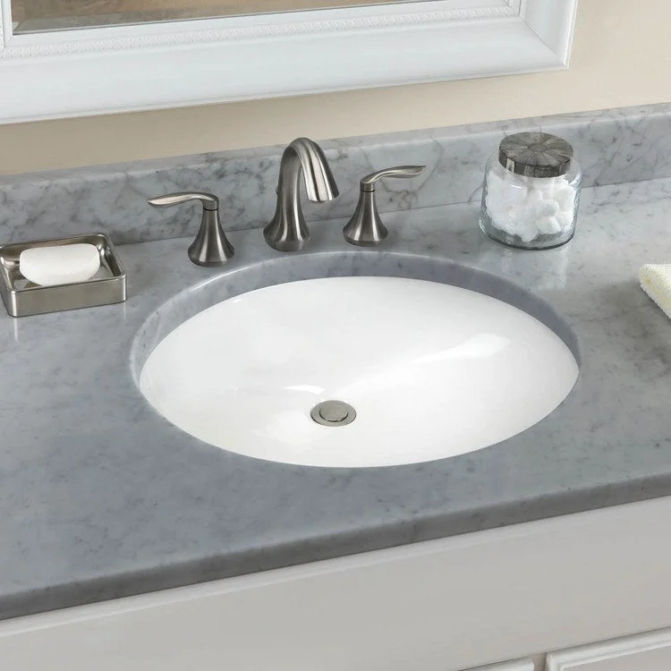 21-1/4" Oval Undermount Bathroom Sink