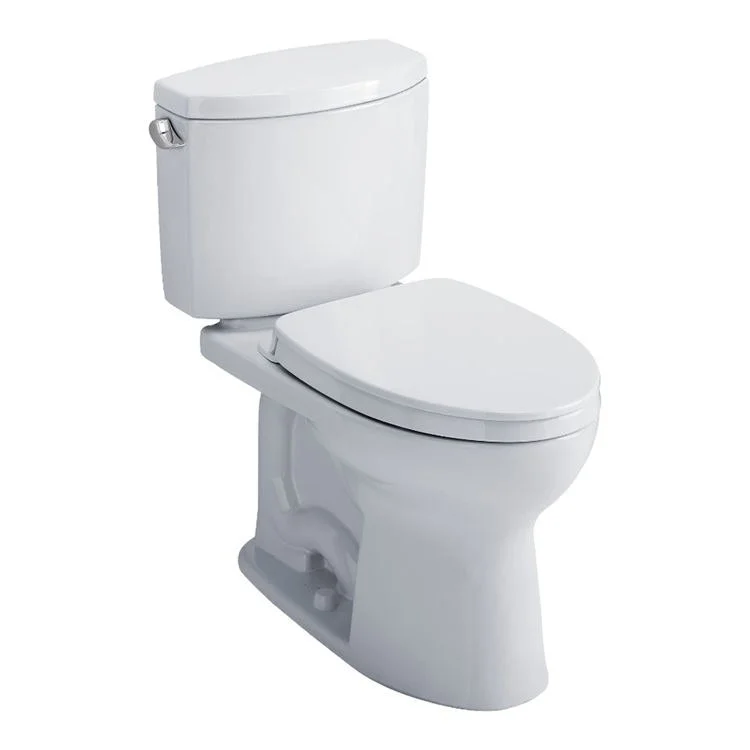 Toilet Drake II 2 Pieces Universal Height Cotton Elongated ADA 30 Inch 1.28 Gallons per Flush Left Hand Chrome Soft Close