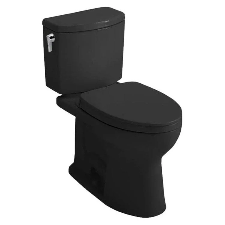 Toilet Drake II 2 Pieces Universal Height Ebony Elongated ADA 30 Inch 1.0 Gallons per Flush Left Hand Chrome Soft Close