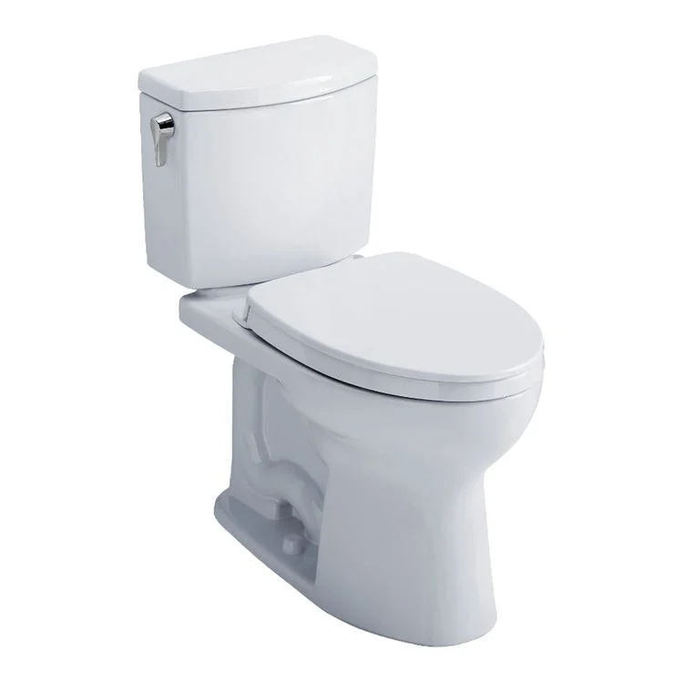 Toilet Drake II 2 Pieces Universal Height Cotton Elongated ADA 30 Inch 1.0 Gallons per Flush Left Hand Chrome Soft Close