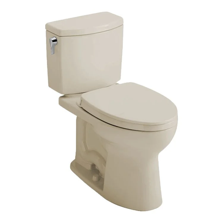 Toilet Drake II 2 Pieces Universal Height Bone Elongated ADA 30 Inch 1.0 Gallons per Flush Left Hand Chrome Soft Close