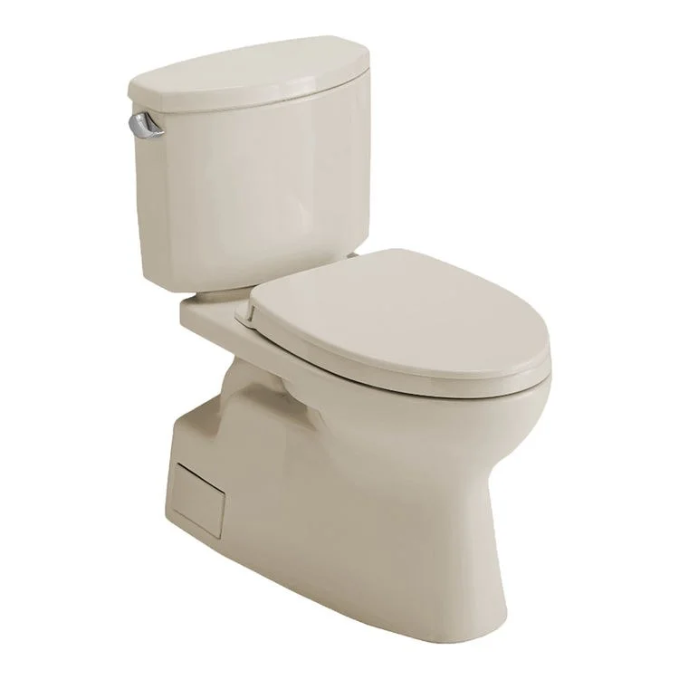 Toilet Vespin II 2 Pieces Universal Height Bone Elongated ADA 30 Inch 1.28 Gallons per Flush Left Hand Chrome Soft Close