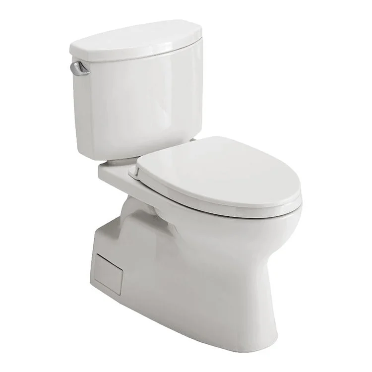 Toilet Vespin II 2 Pieces Universal Height Colonial White Elongated ADA 30 Inch 1.28 Gallons per Flush Left Hand Chrome Soft Close