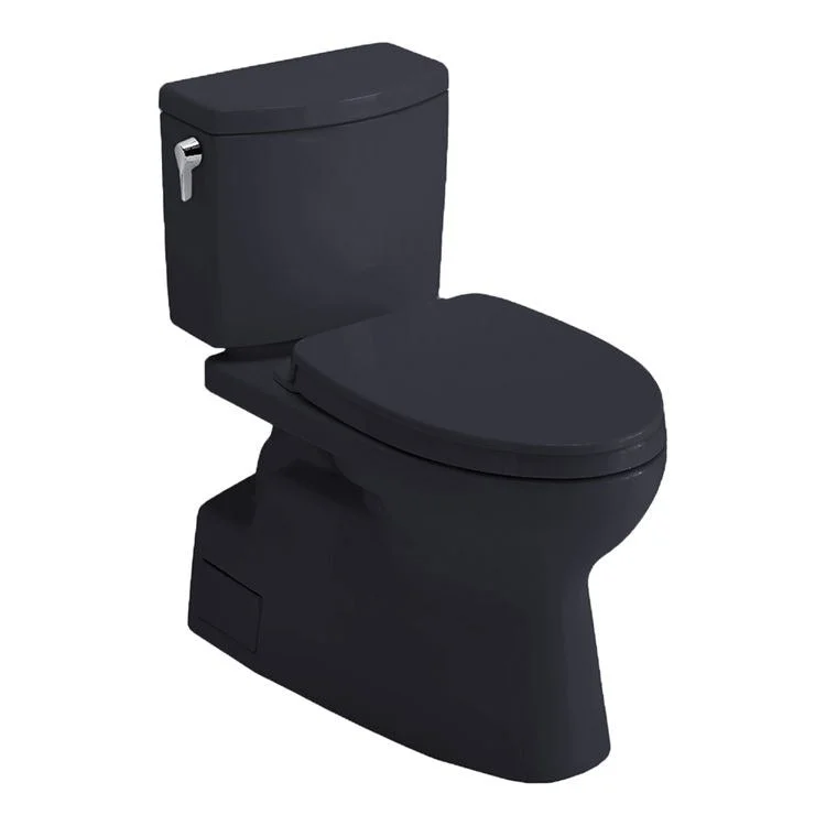 Toilet Vespin II 2 Pieces Universal Height Ebony Elongated ADA 30 Inch 1.0 Gallons per Flush Left Hand Chrome Soft Close