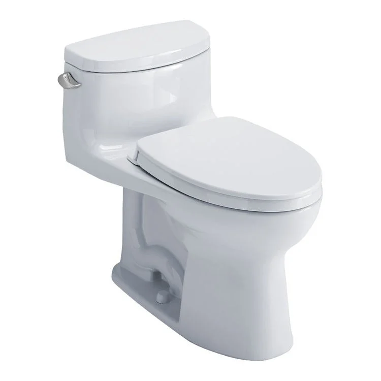 Toilet Supreme ll 1 Pieces Universal Height Washlet Ready Cotton Elongated ADA 25-5/8 Inch 1.28 Gallons per Flush Left Hand Chrome Soft Close